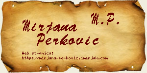 Mirjana Perković vizit kartica